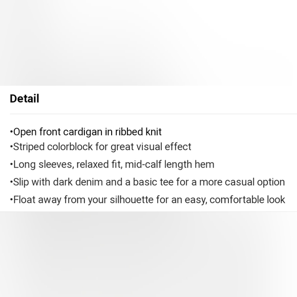 New colorblock Striped long cardigan - Picture 8 of 10